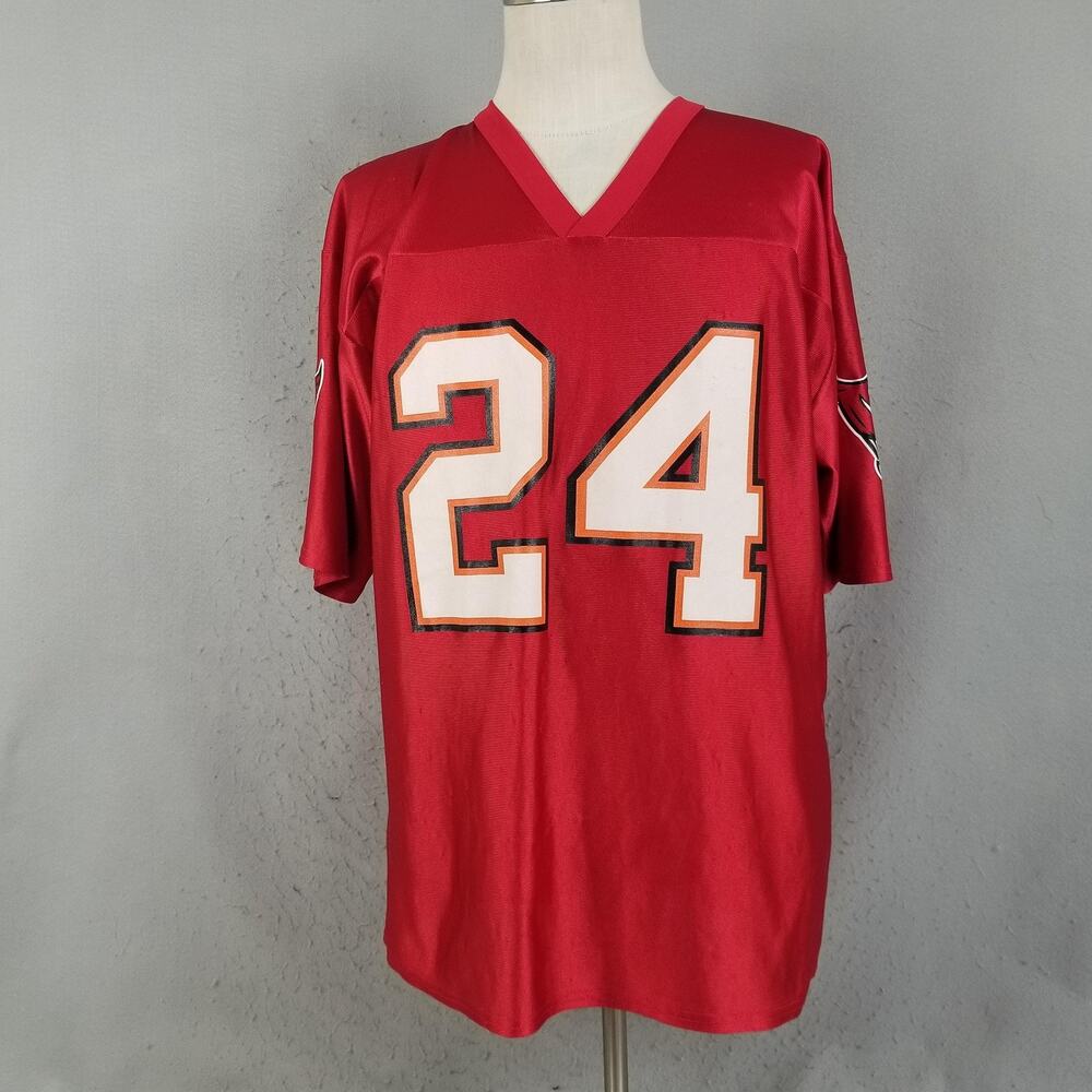 Tampa Bay Buccaneers Jersey Mens Large Red NFL Football Williams 24 V Neck